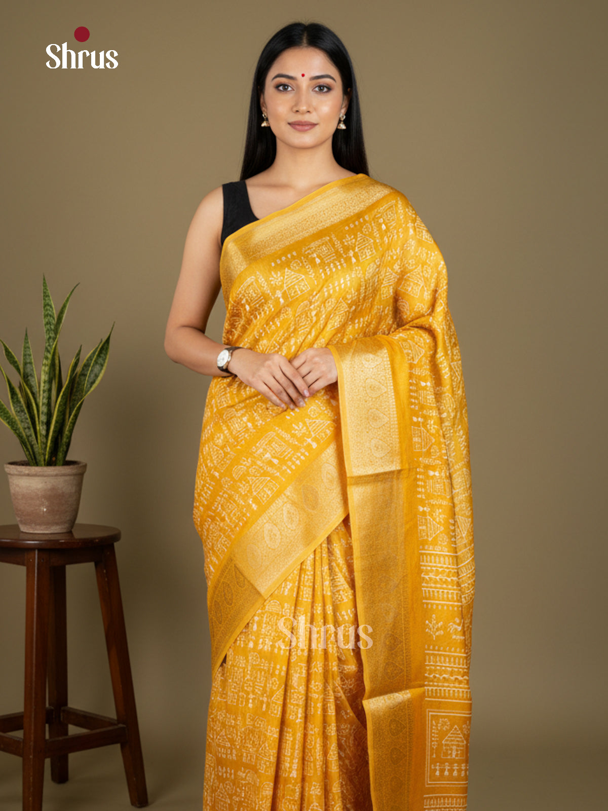 Semi Crepe Saree - EBS16459 - Shop on Shrus.com