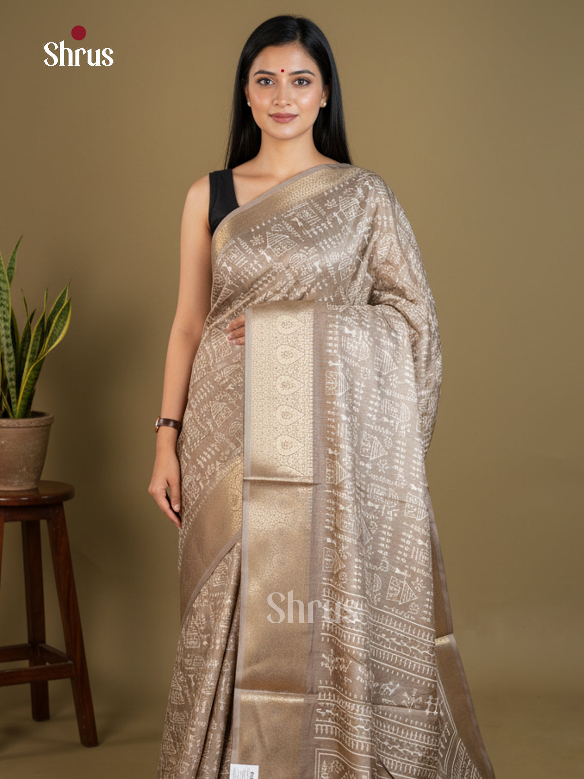 Semi Crepe Saree - EBS16460 - Shop on Shrus.com