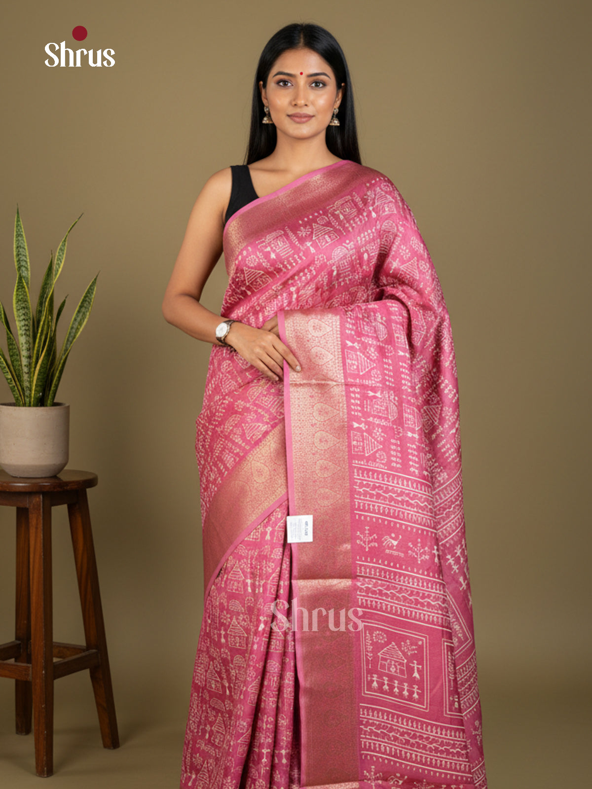 Semi Crepe Saree - EBS16461 - Shop on Shrus.com