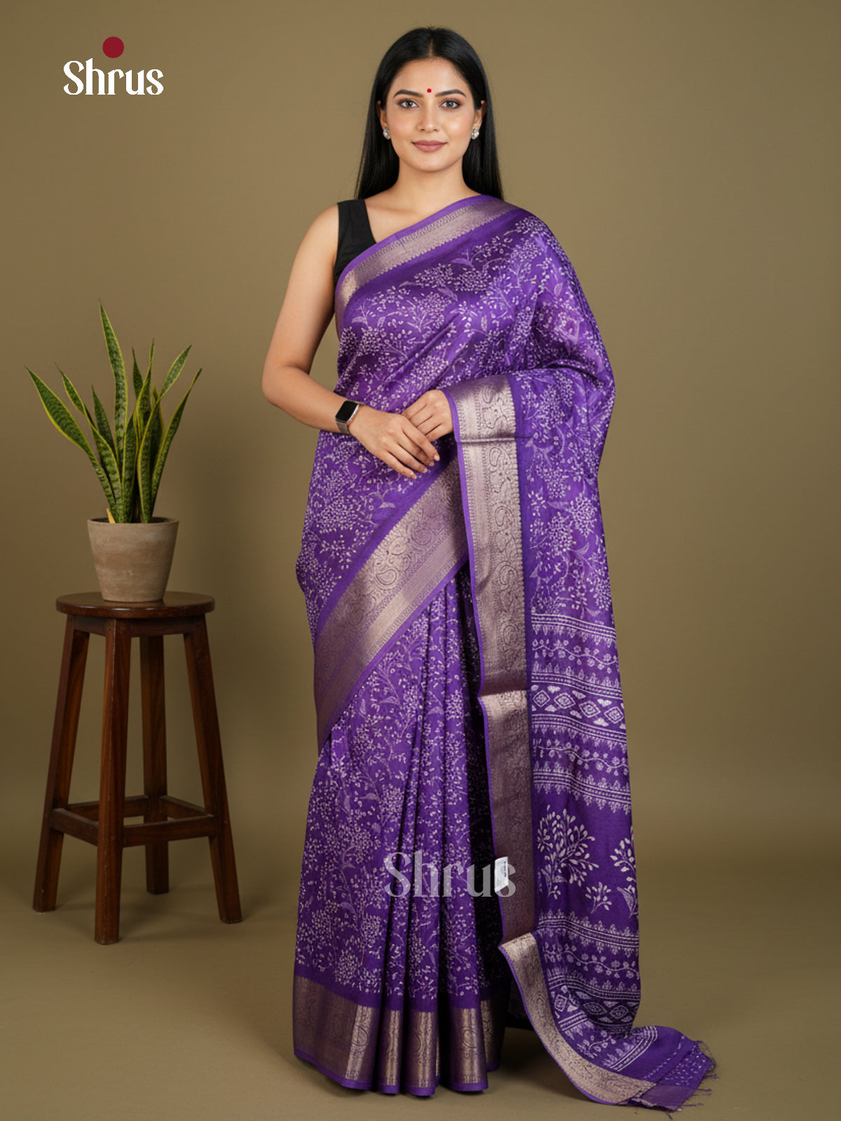 Semi Crepe Saree - EBS16468 - Shop on Shrus.com