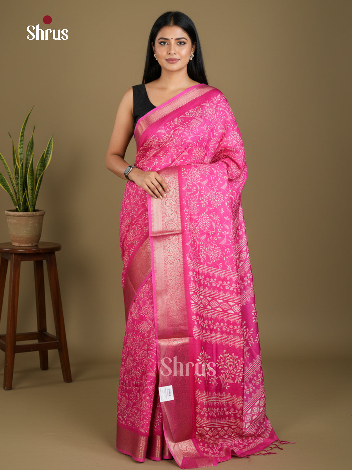 Semi Crepe Saree - EBS16471 - Shop on Shrus.com