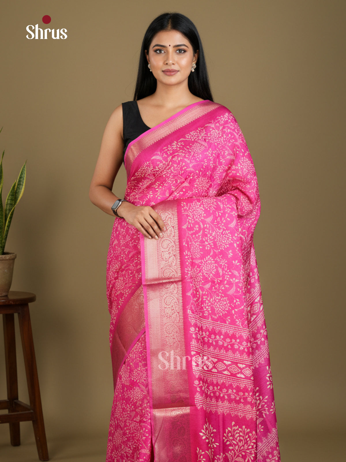 Semi Crepe Saree - EBS16471 - Shop on Shrus.com