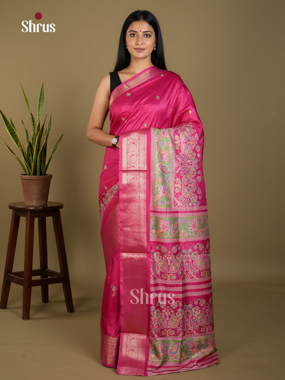 EBS16474 - Semi Crepe Saree - Shop on Shrus.com