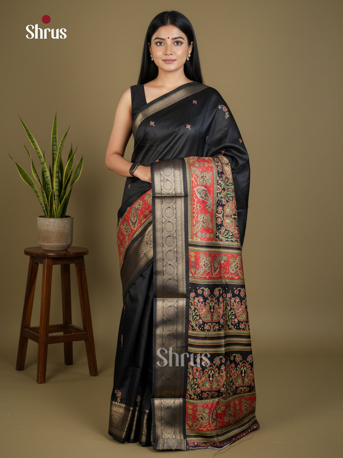 Semi Crepe Saree - EBS16479 - Shop on Shrus.com