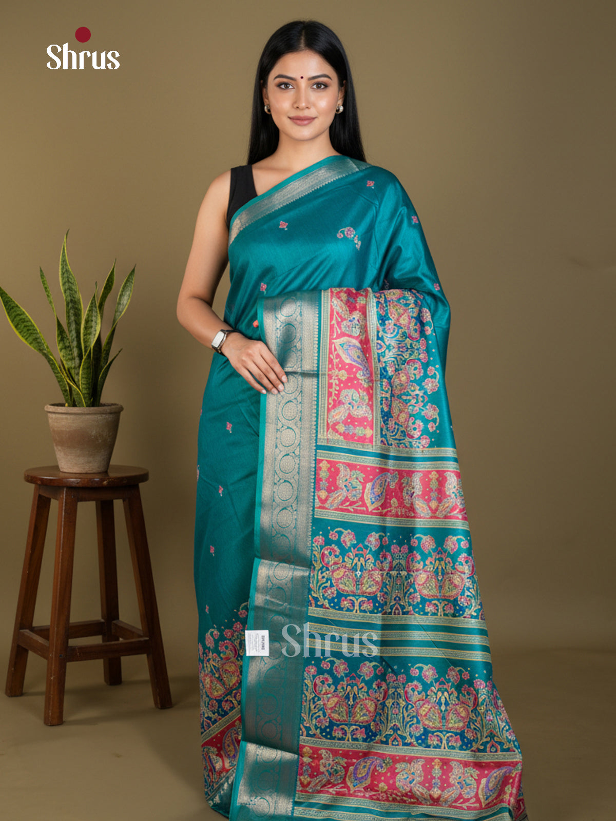 EBS16480 - Semi Crepe Saree - Shop on Shrus.com