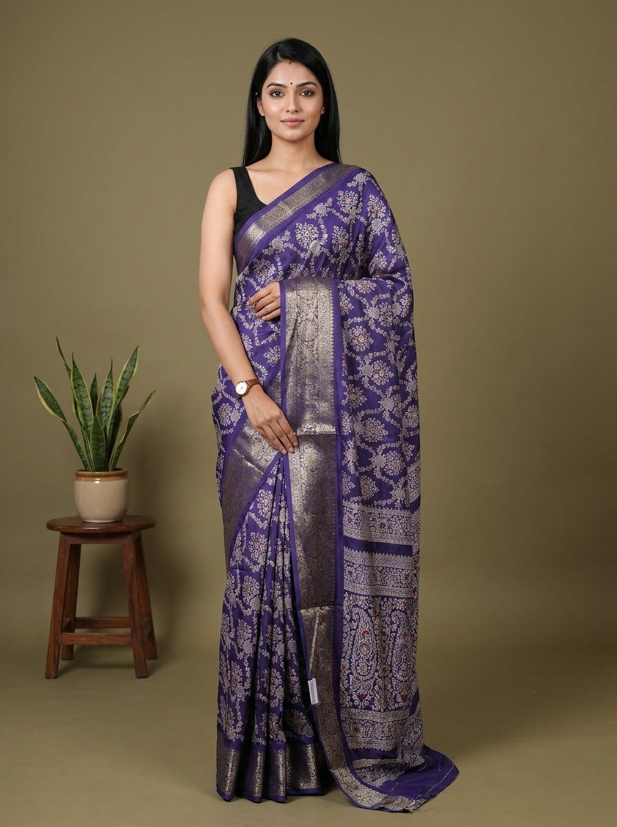Semi Crepe Saree - EBS16484