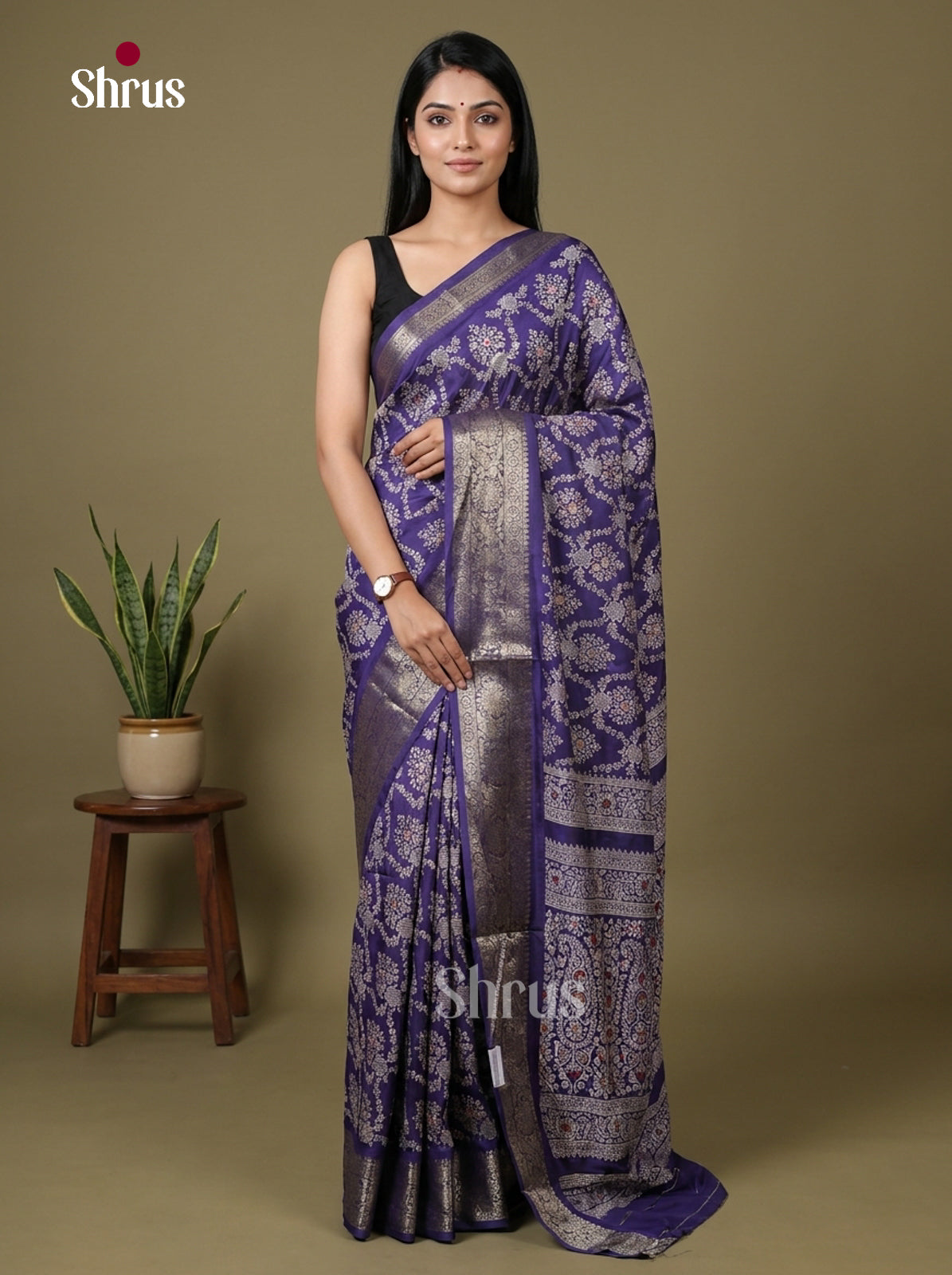Semi Crepe Saree - EBS16484