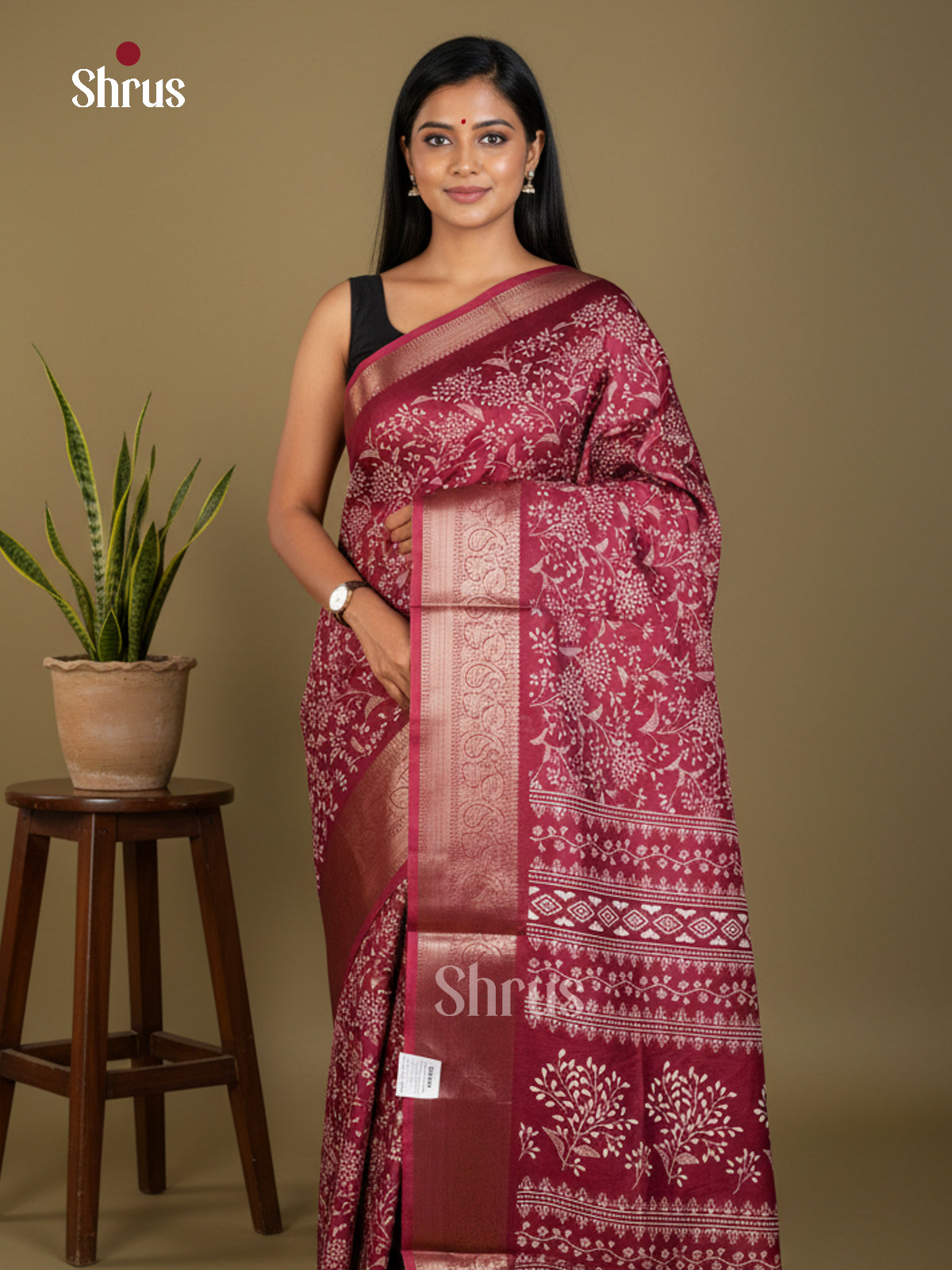 EBS16485 - Semi Crepe Saree - Shop on Shrus.com