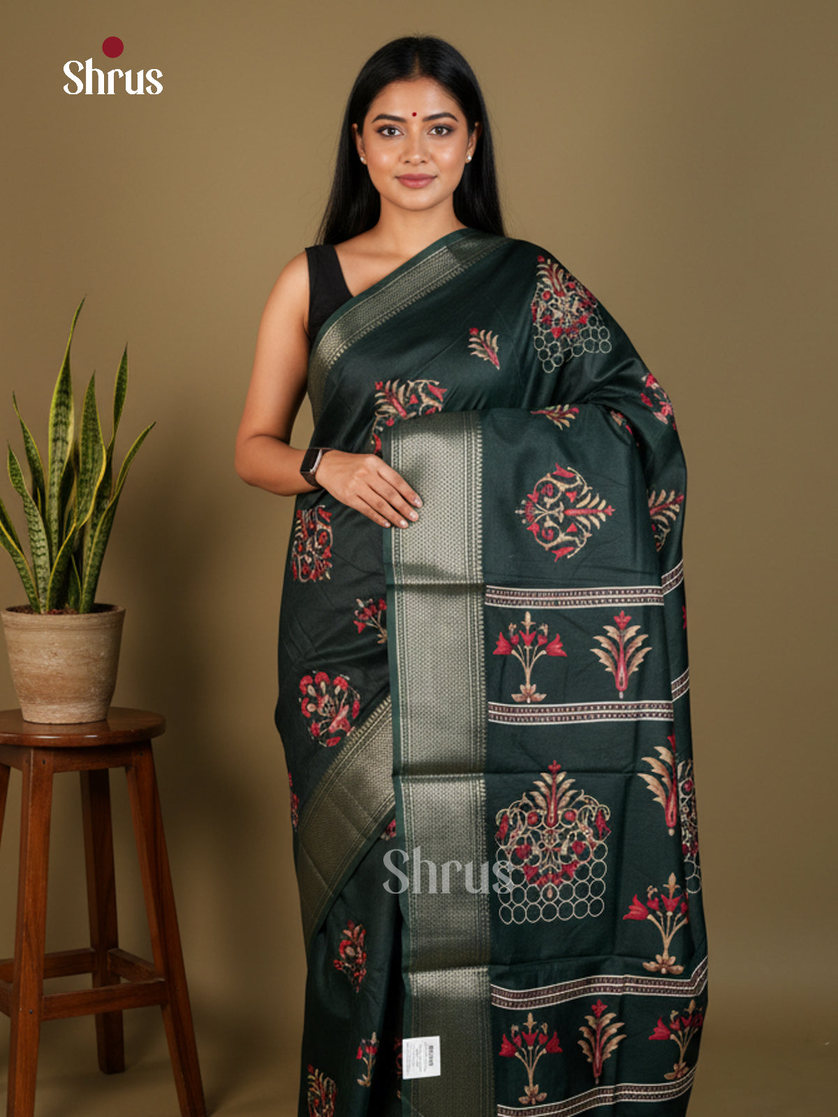 EBS16493 - Semi Crepe Saree - Shop on Shrus.com
