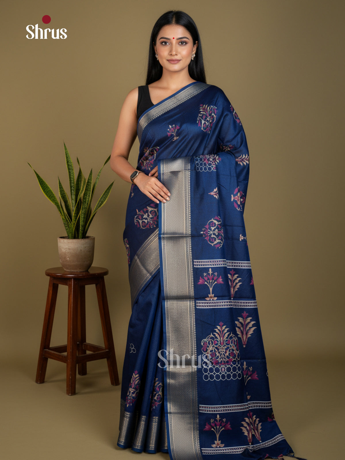 EBS16494 - Semi Crepe Saree - Shop on Shrus.com