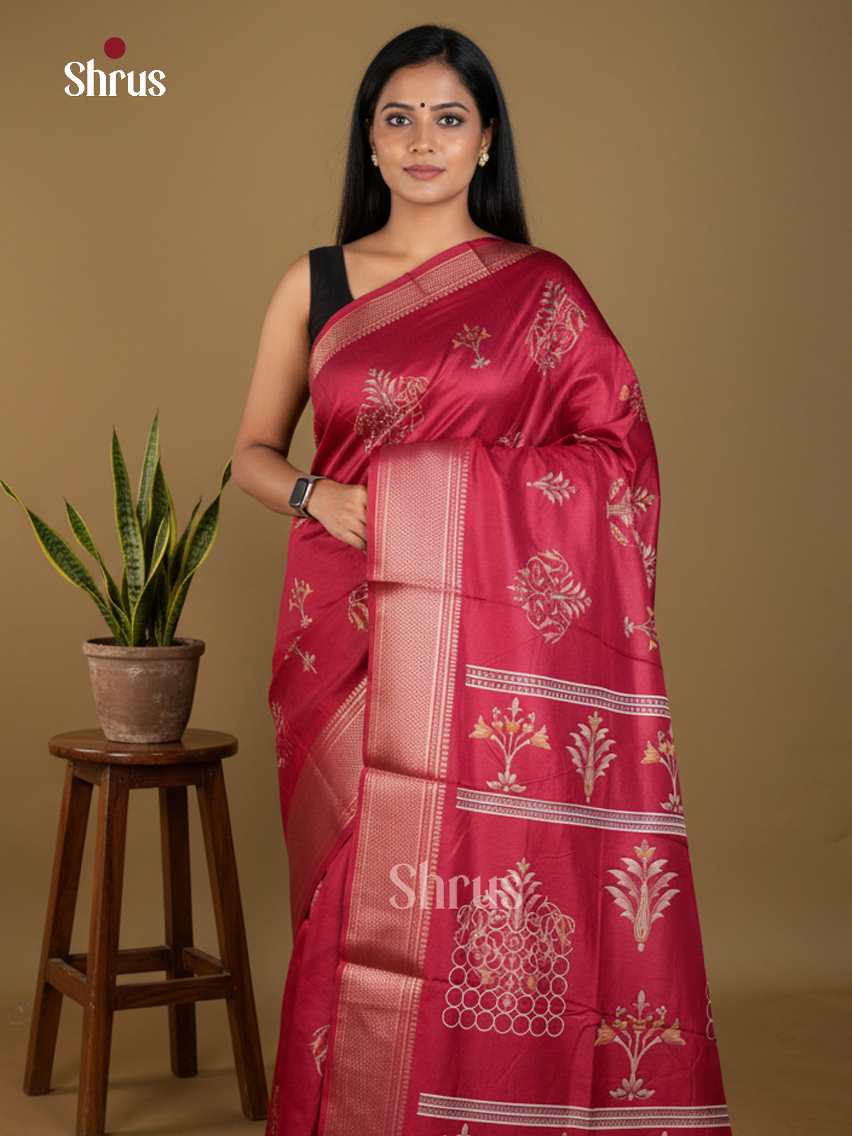 EBS16495 - Semi Crepe Saree - Shop on Shrus.com