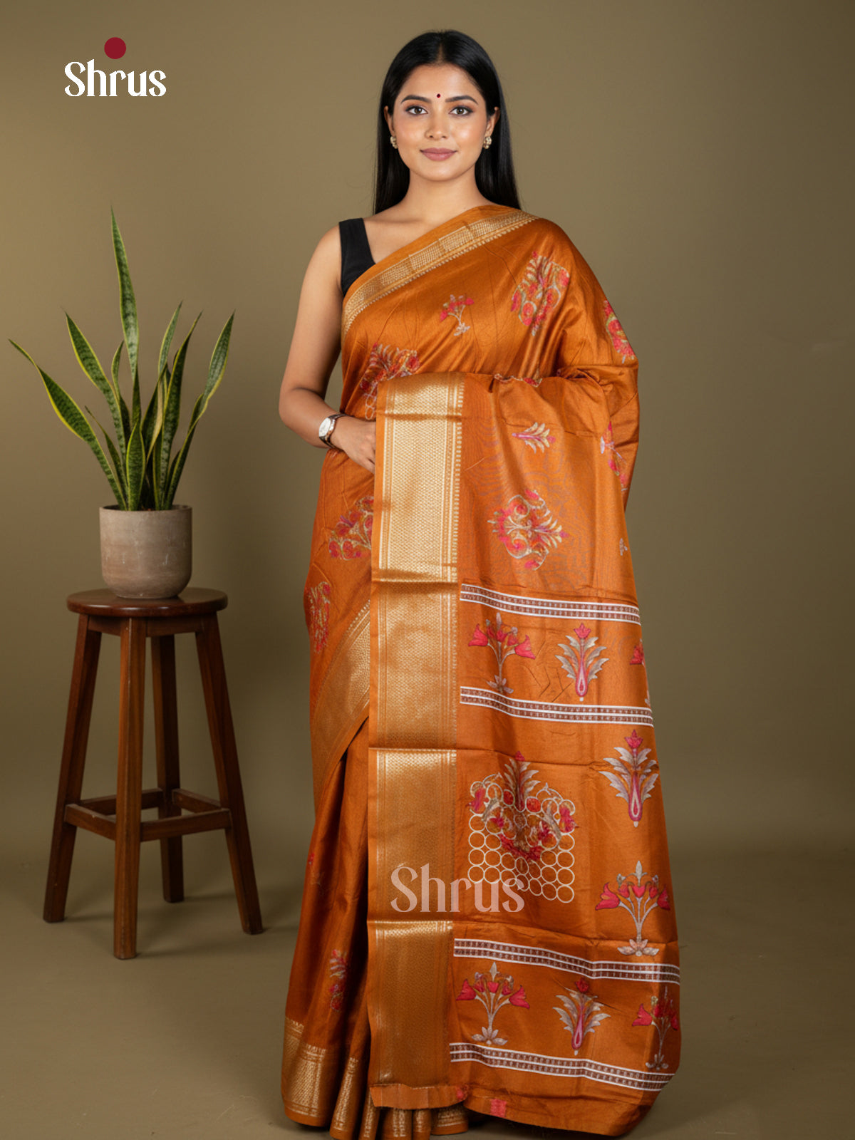 EBS16497 - Semi Crepe Saree - Shop on Shrus.com