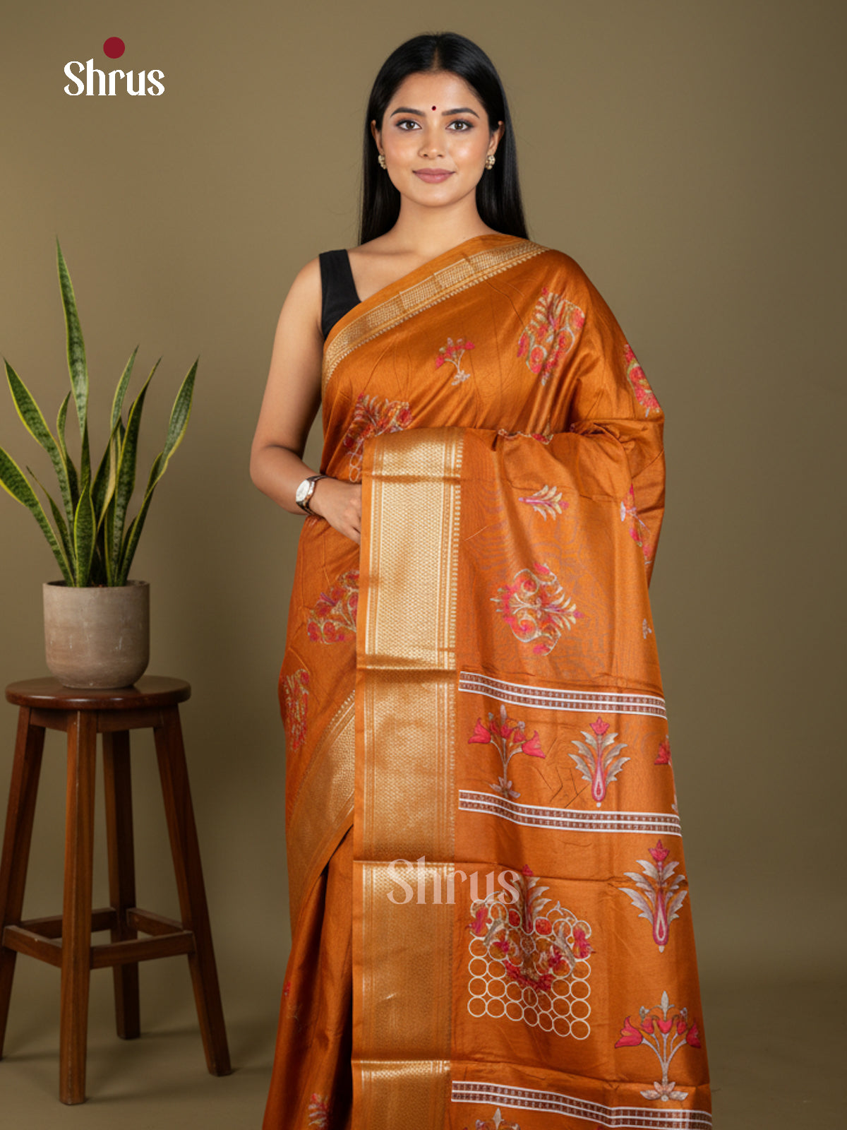 EBS16497 - Semi Crepe Saree - Shop on Shrus.com