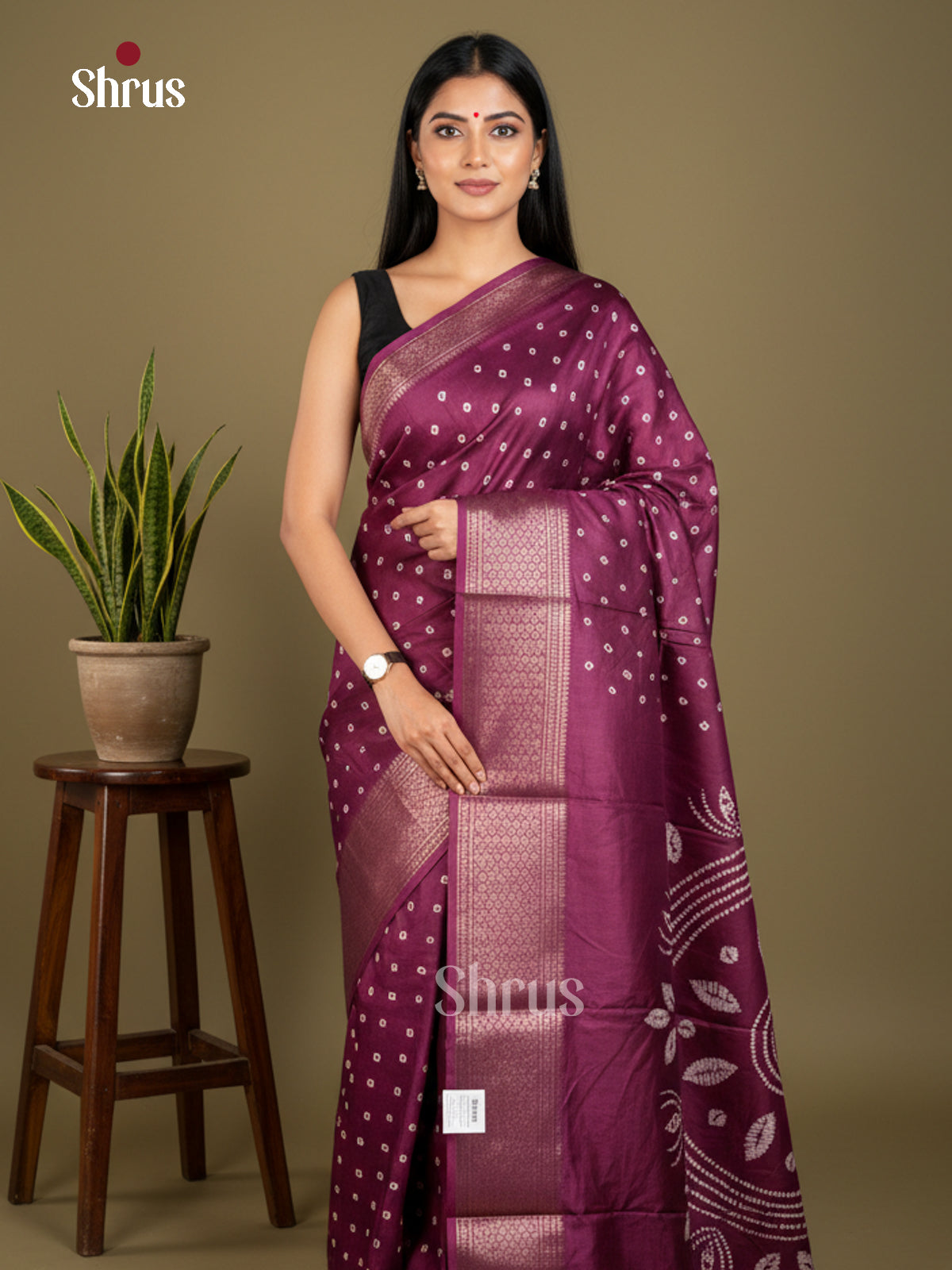 EBS16499 - Semi Crepe Saree - Shop on Shrus.com