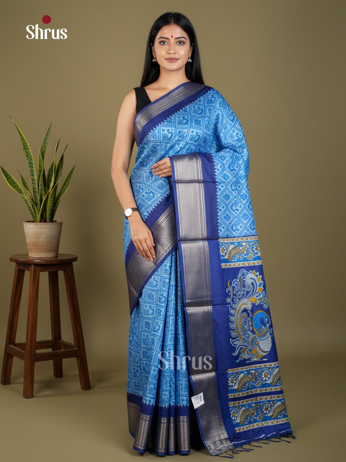 EBS16505 - Semi Crepe Saree - Shop on Shrus.com