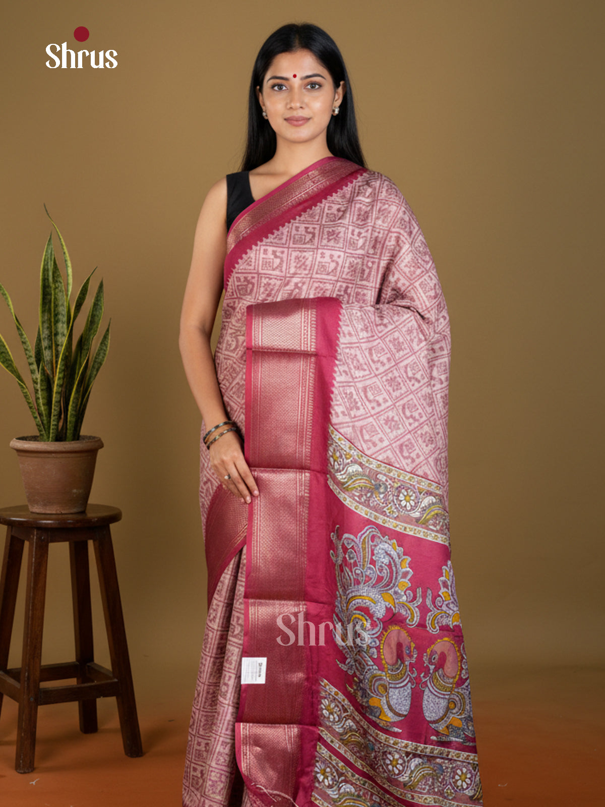 EBS16507 - Semi Crepe Saree - Shop on Shrus.com