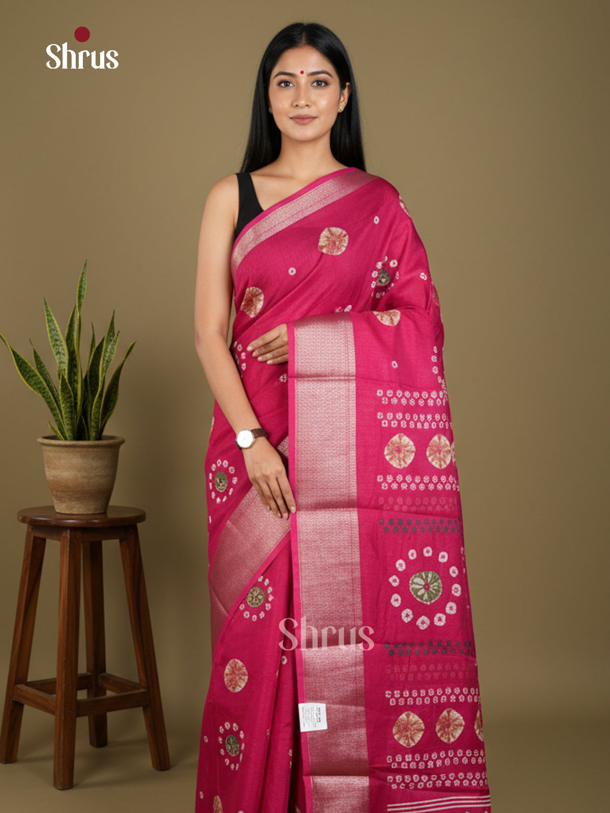EBS16508 - Semi Crepe Saree - Shop on Shrus.com