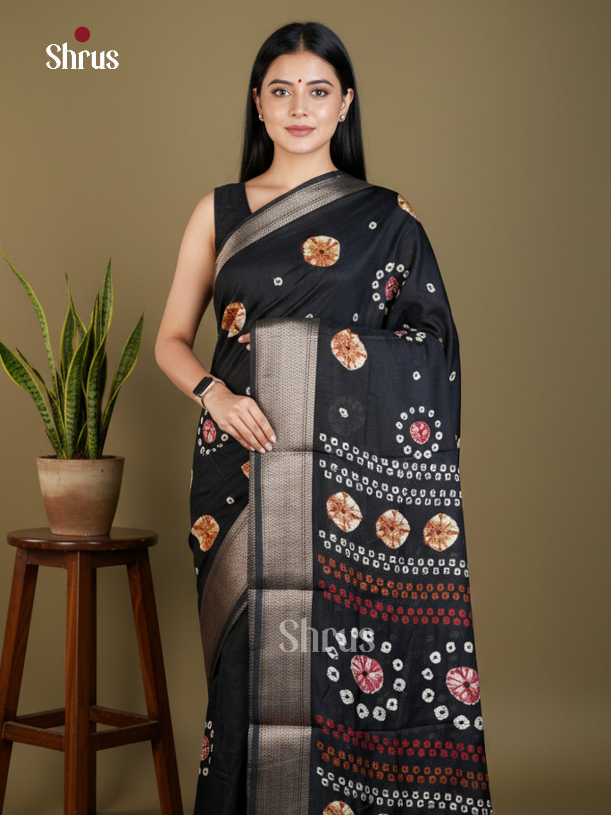 EBS16511 - Semi Crepe Saree - Shop on Shrus.com