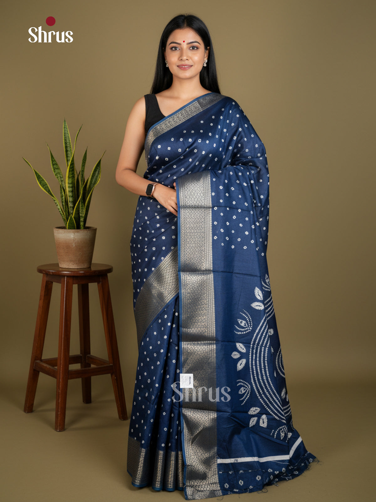 EBS16514 - Semi Crepe Saree - Shop on Shrus.com