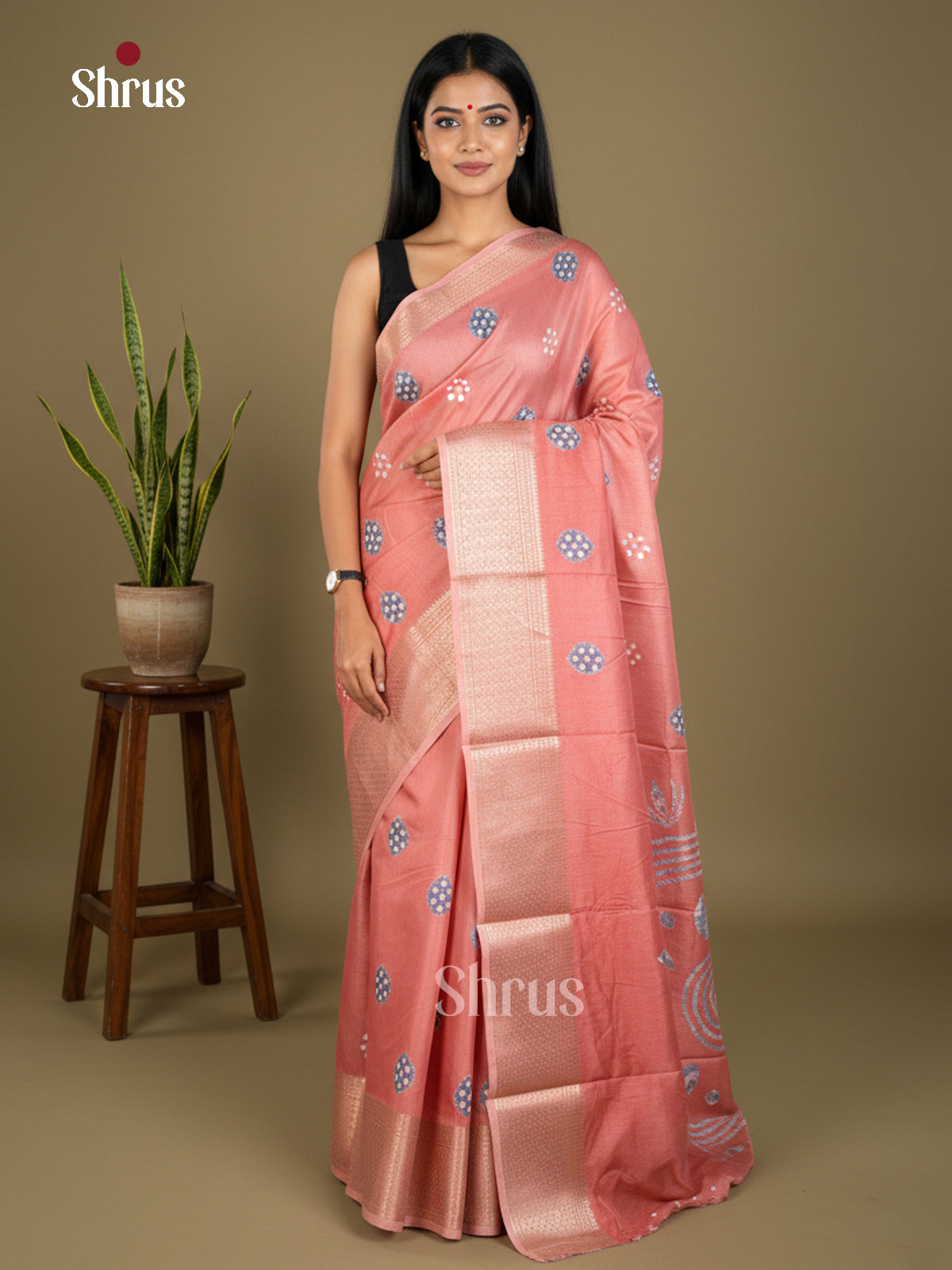 EBS16522 - Semi Crepe Saree - Shop on Shrus.com