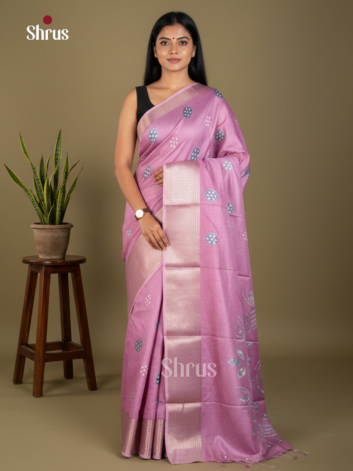EBS16524 - Semi Crepe Saree - Shop on Shrus.com
