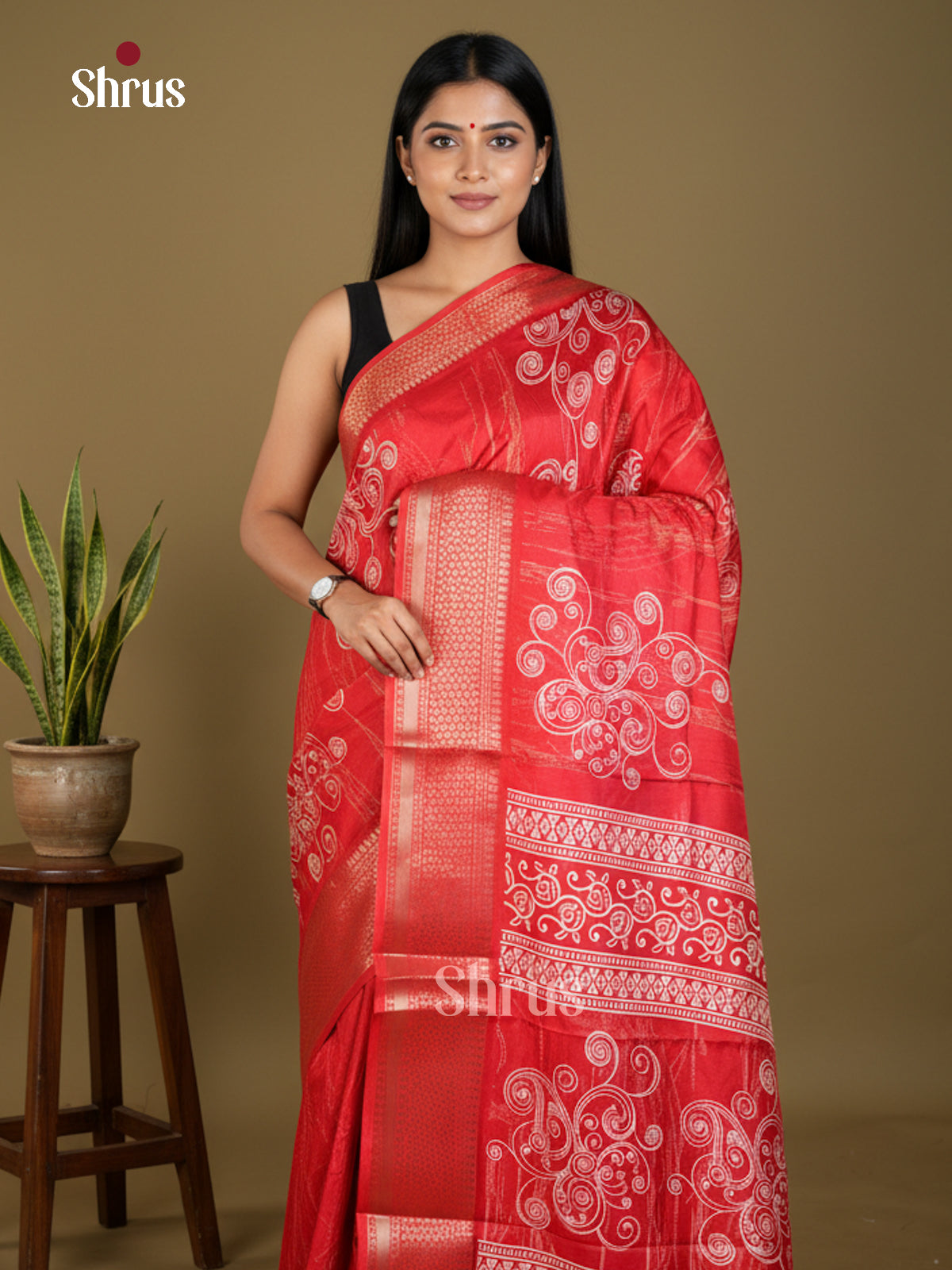 EBS16527 - Semi Crepe Saree - Shop on Shrus.com