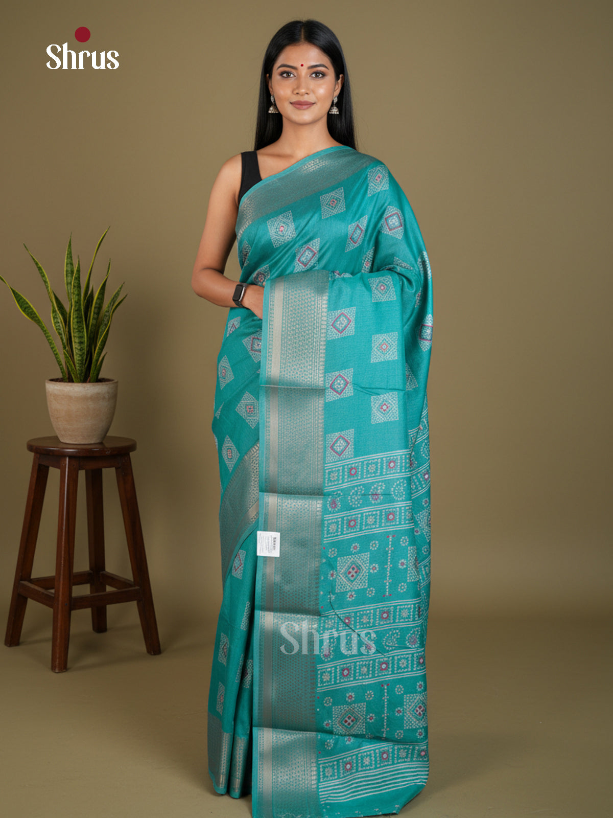 Semi Crepe Saree - EBS16535 - Shop on Shrus.com