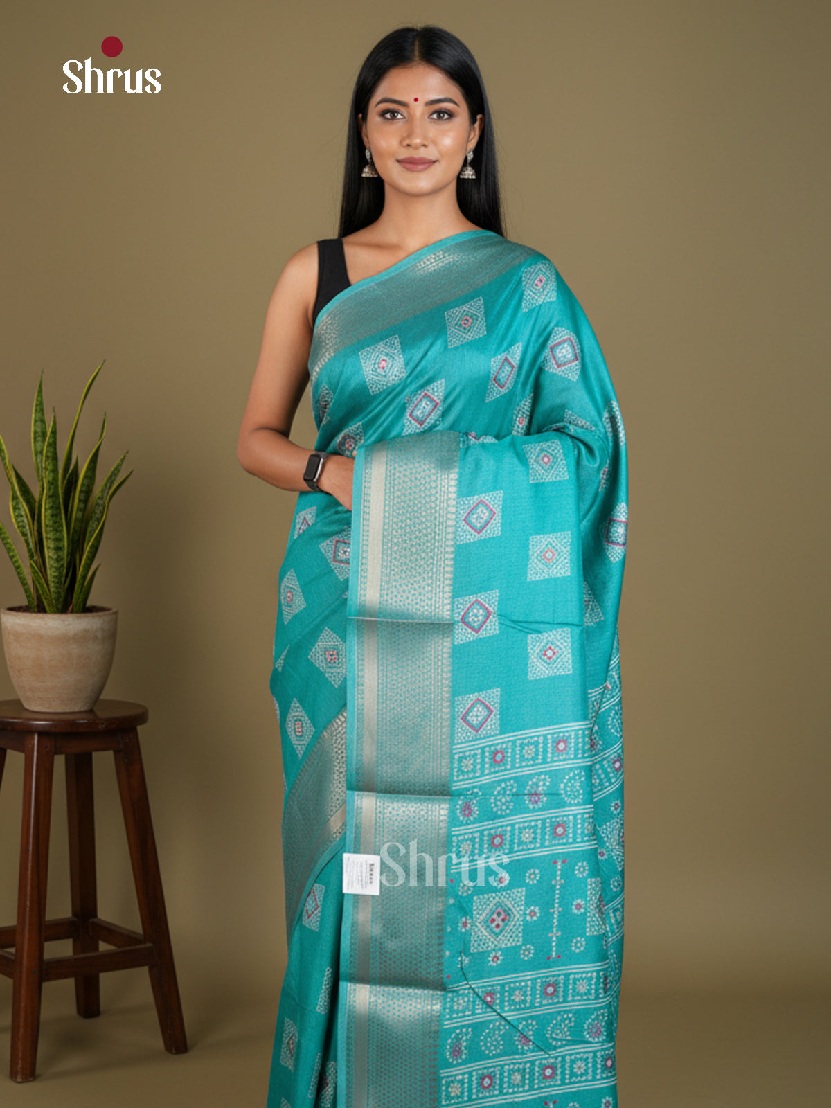Semi Crepe Saree - EBS16535 - Shop on Shrus.com