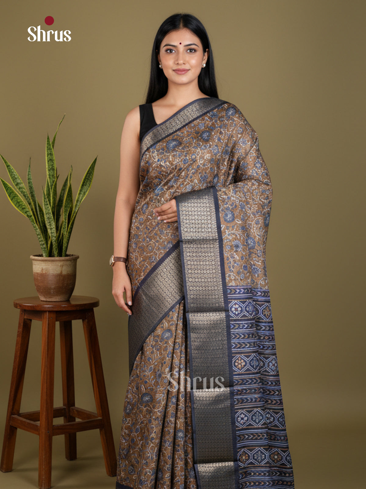 EBS16541 - Semi Crepe Saree - Shop on Shrus.com