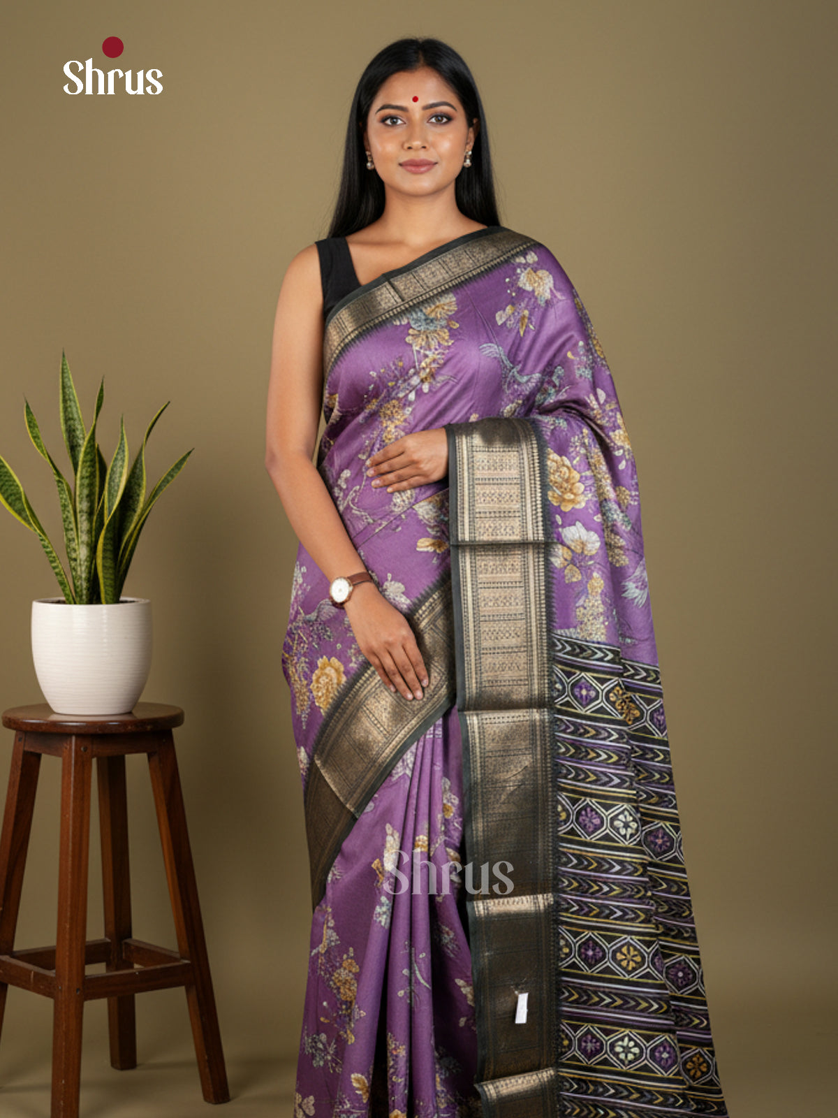 EBS16544 - Semi Crepe Saree - Shop on Shrus.com