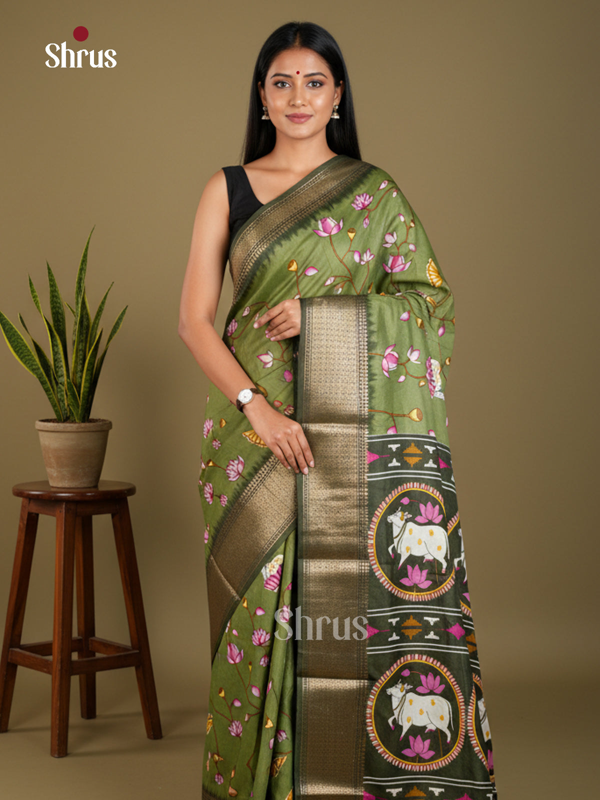EBS16546 - Semi Crepe Saree - Shop on Shrus.com