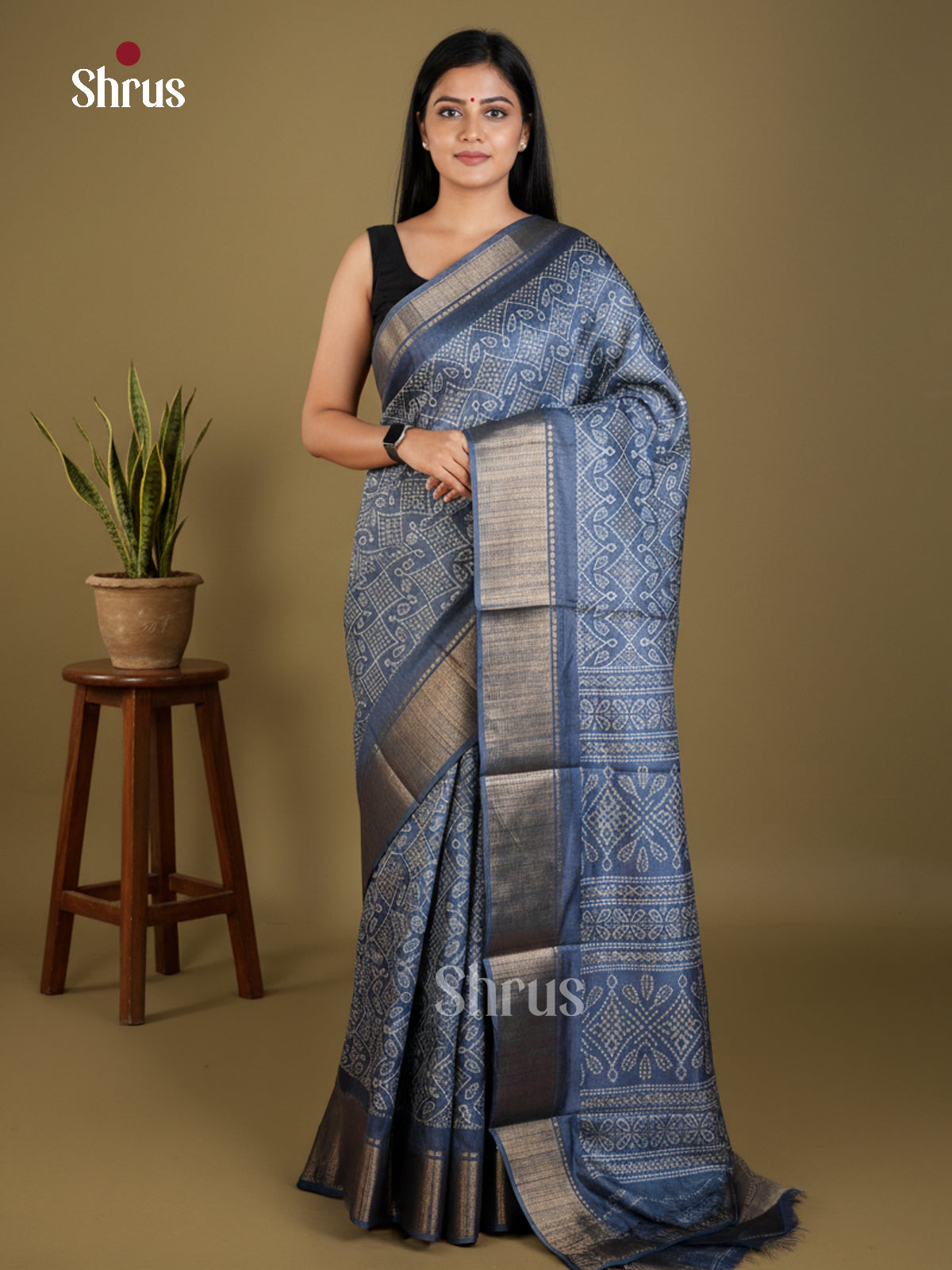 EBS16559 - Semi Crepe Saree - Shop on Shrus.com