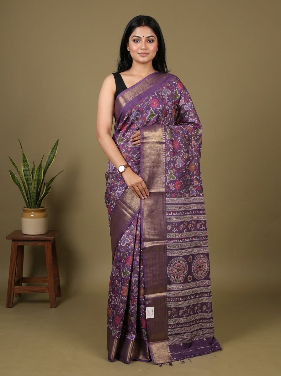 Semi Crepe Saree - EBS16574