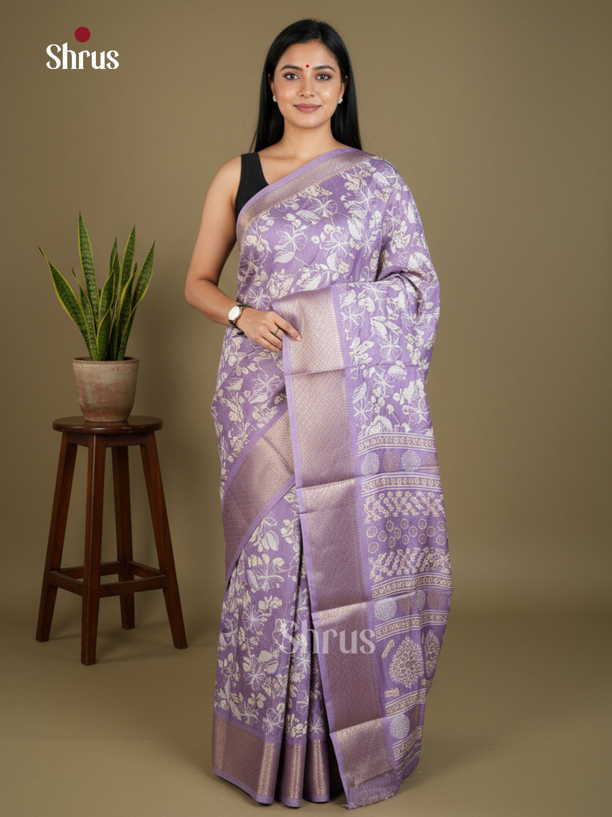 Semi Crepe Saree - EBS16576 - Shop on Shrus.com