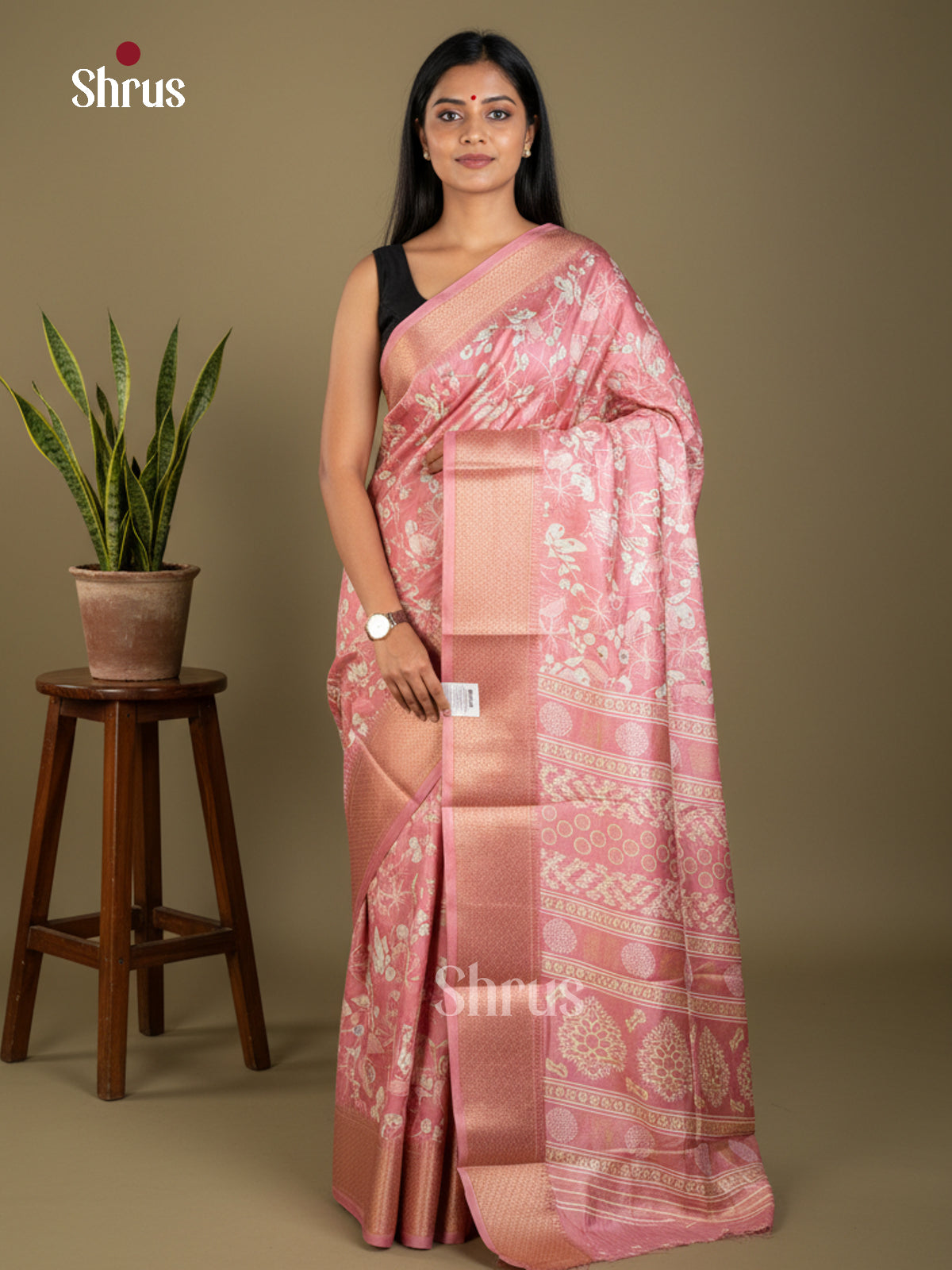 EBS16577 - Semi Crepe Saree - Shop on Shrus.com