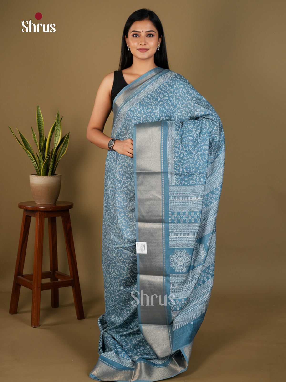 EBS16581 - Semi Crepe Saree - Shop on Shrus.com