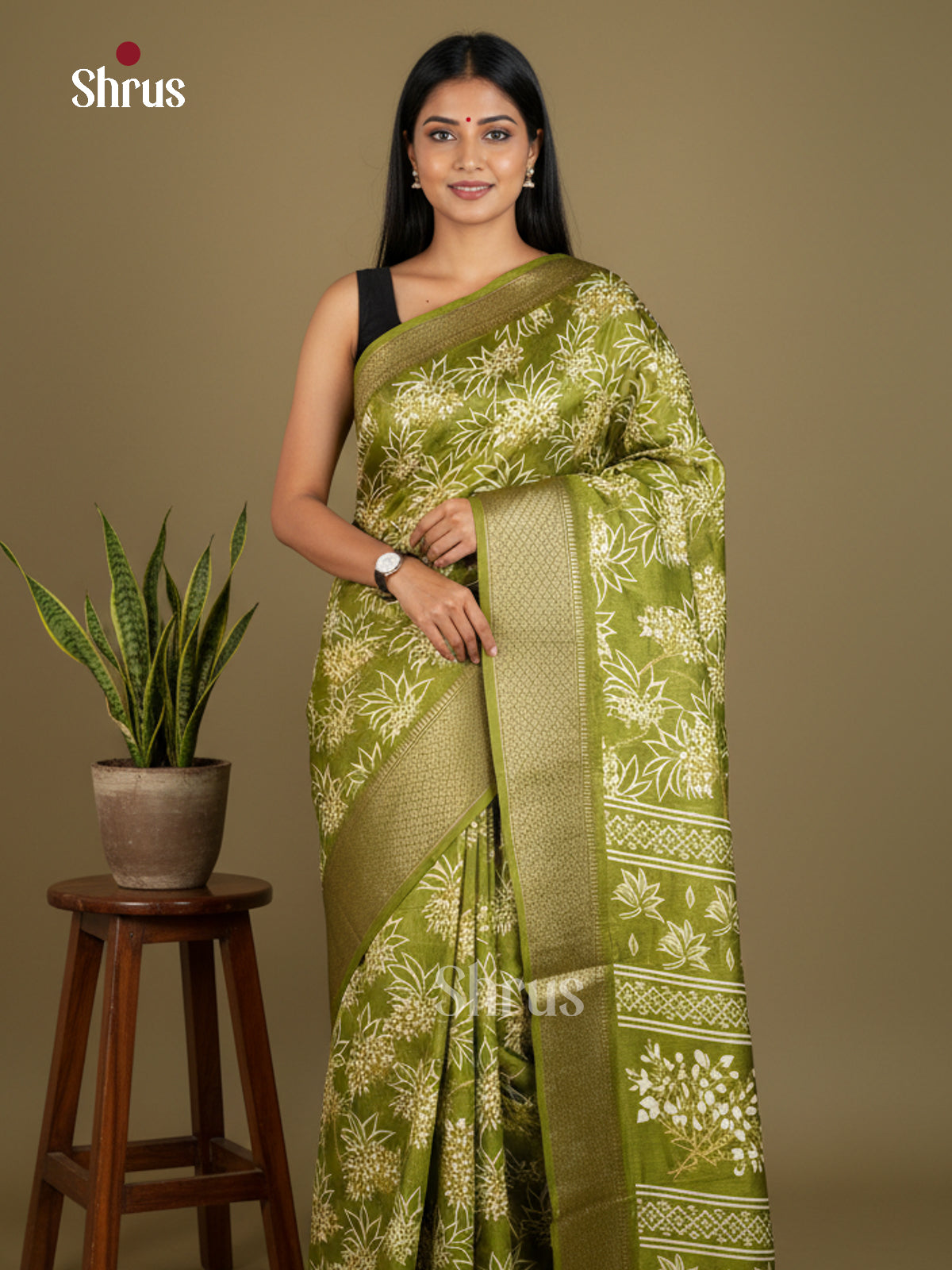 Semi Crepe Saree - EBS16590 - Shop on Shrus.com