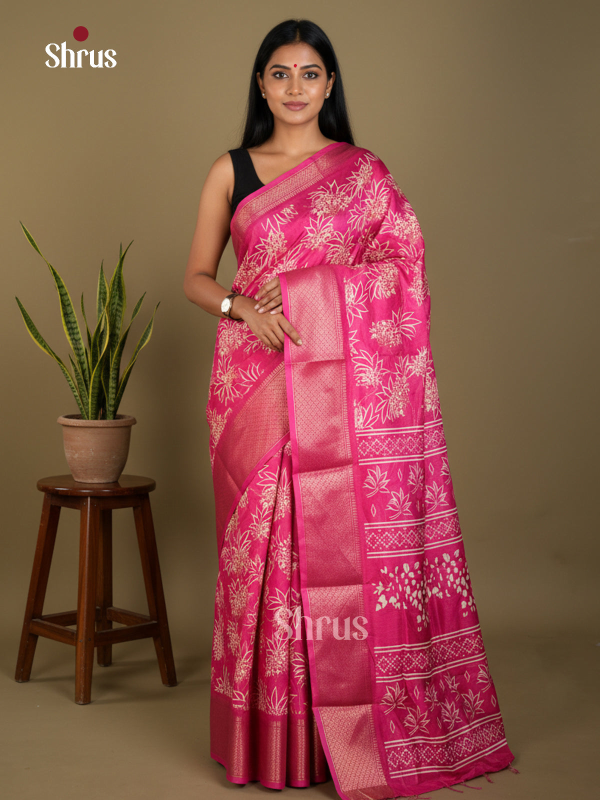 EBS16591 - Semi Crepe Saree - Shop on Shrus.com