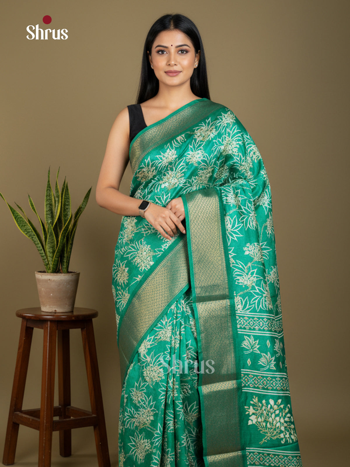EBS16592 - Semi Crepe Saree - Shop on Shrus.com