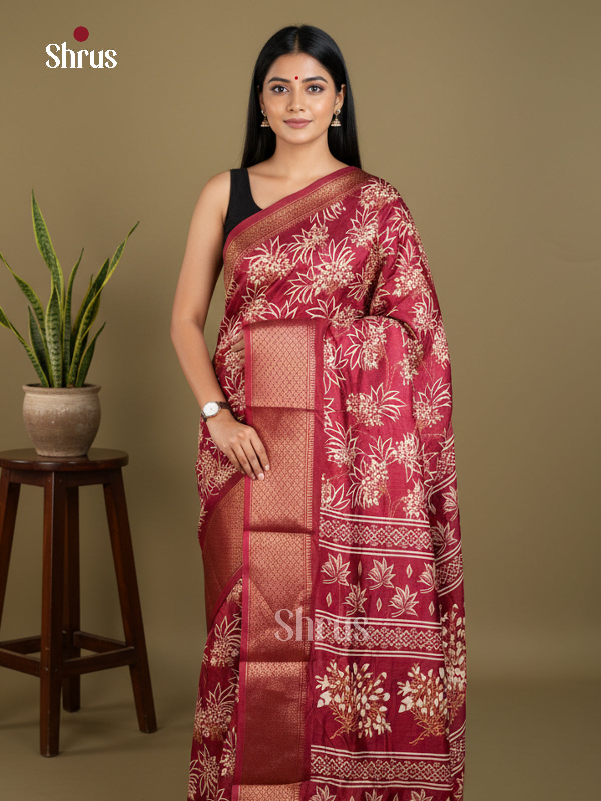 EBS16595 - Semi Crepe Saree - Shop on Shrus.com