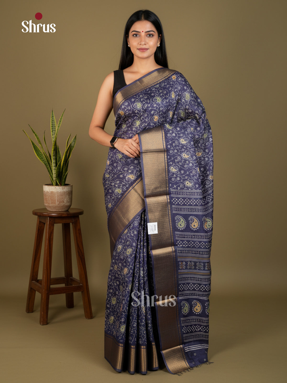EBS16596 - Semi Crepe Saree - Shop on Shrus.com