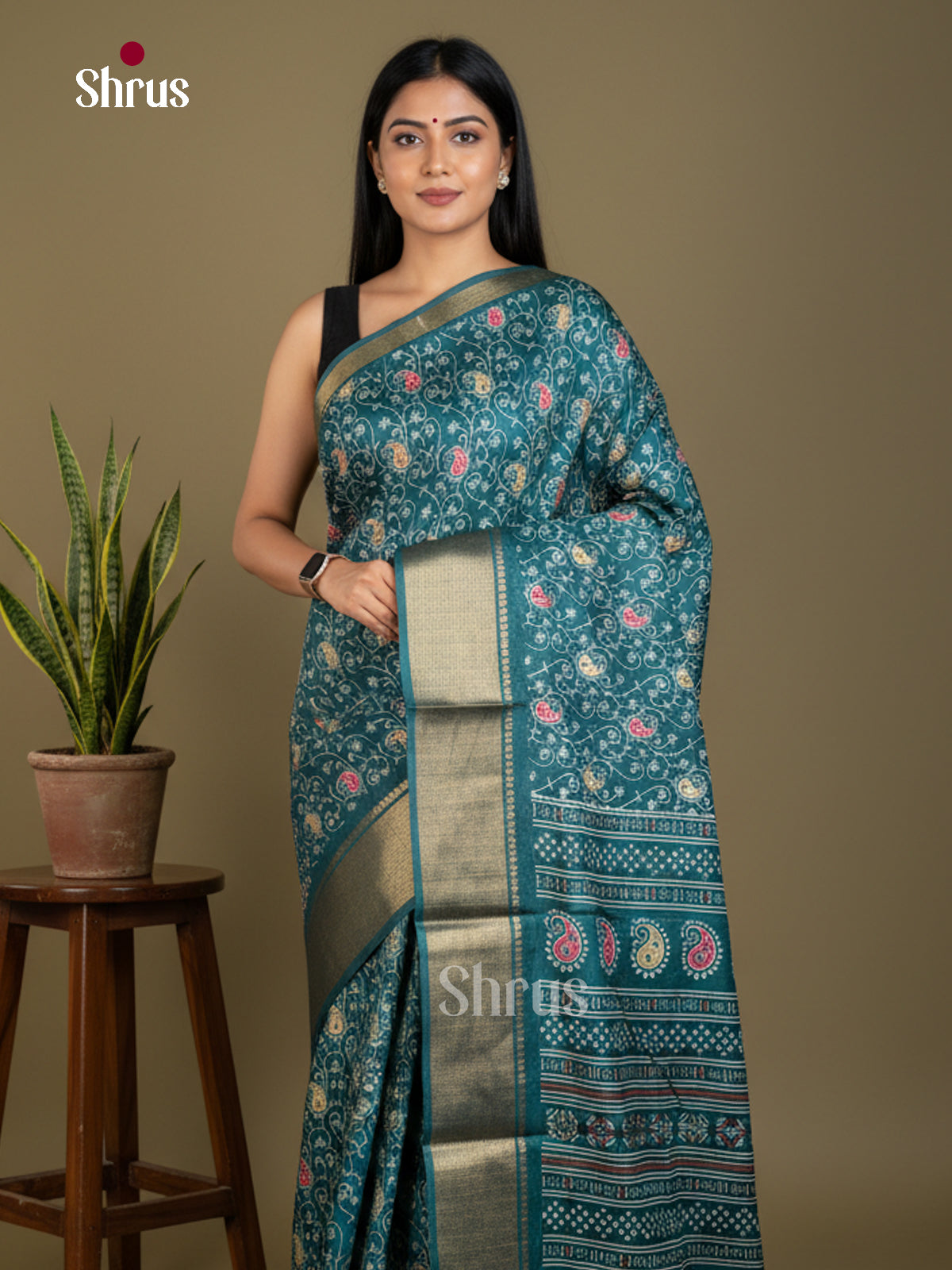 EBS16597 - Semi Crepe Saree - Shop on Shrus.com