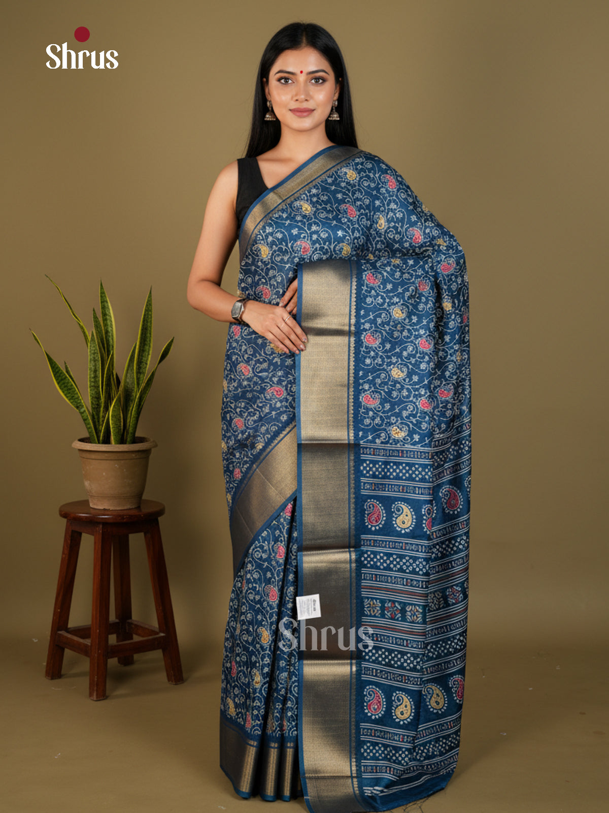 EBS16599 - Semi Crepe Saree - Shop on Shrus.com