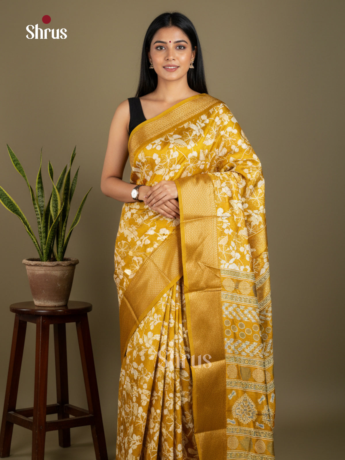 EBS16606 - Semi Crepe Saree - Shop on Shrus.com