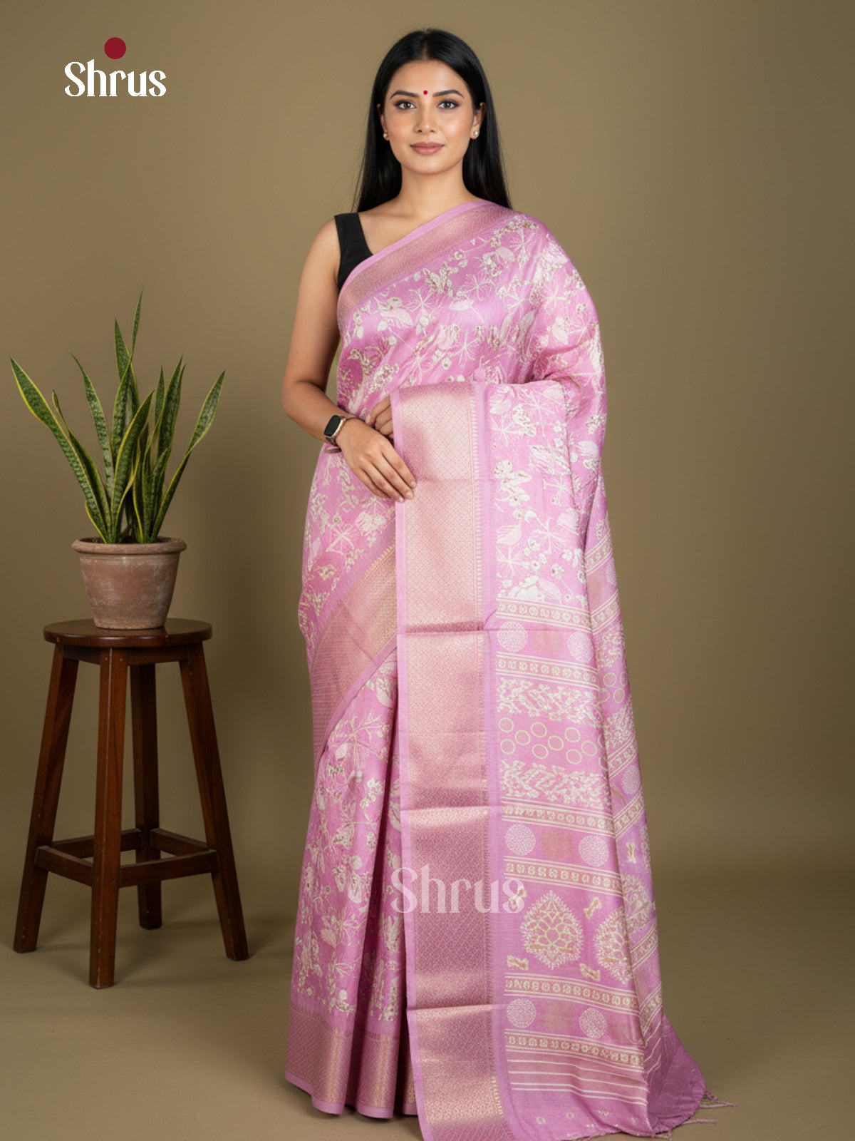 EBS16609 - Semi Crepe Saree - Shop on Shrus.com