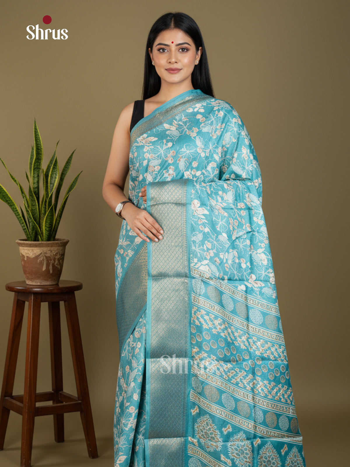 EBS16610 - Semi Crepe Saree - Shop on Shrus.com