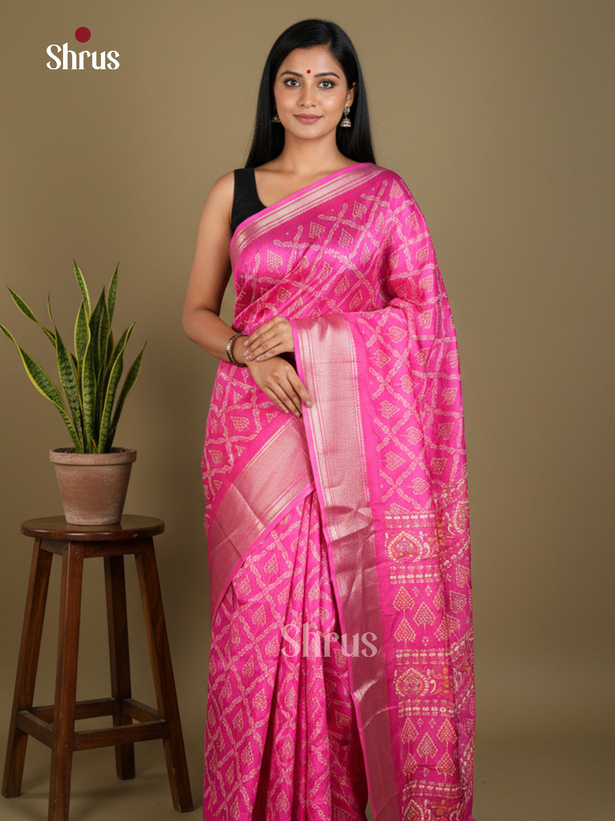 EBS16651 - Semi Crepe Saree - Shop on Shrus.com
