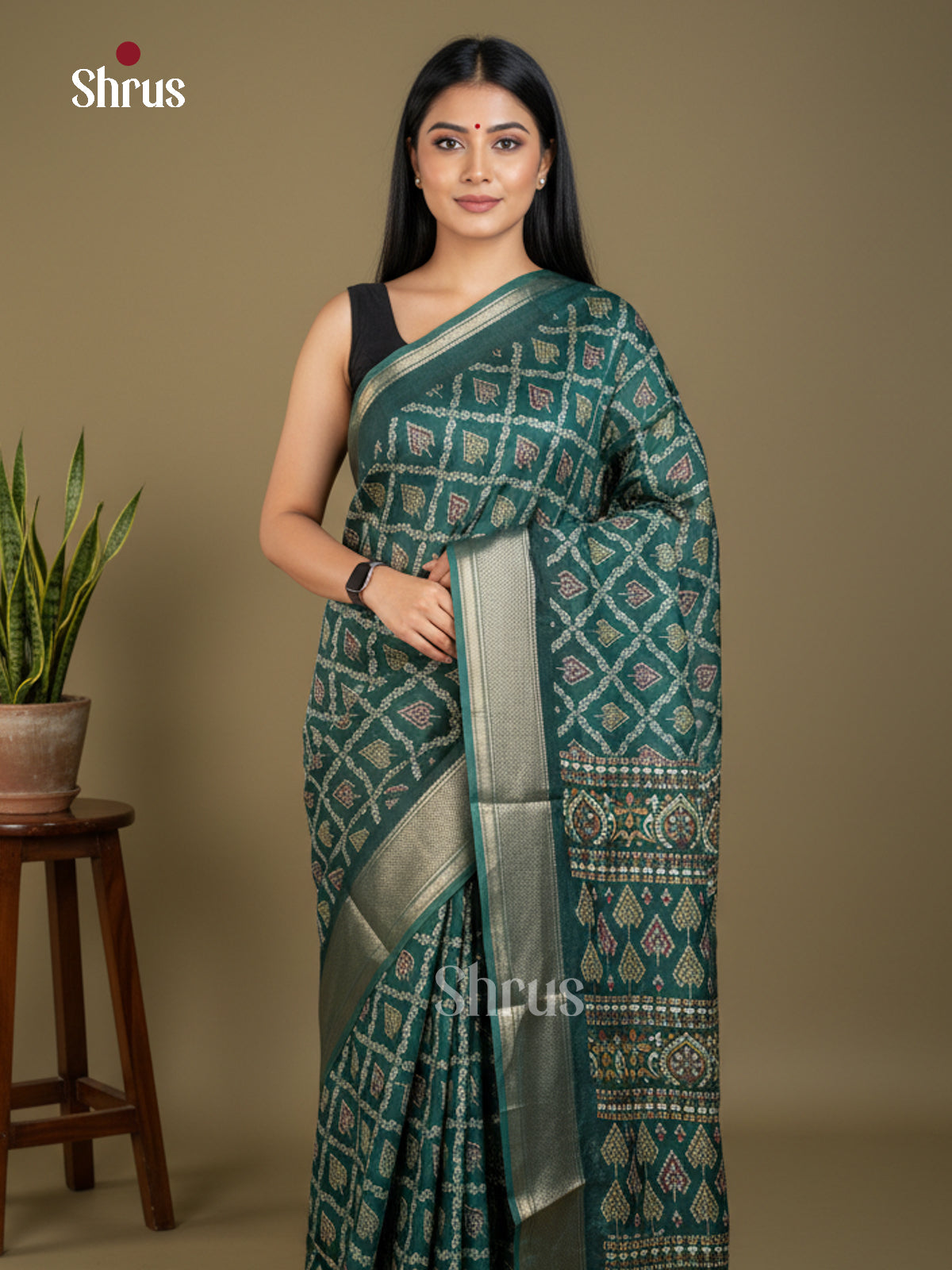 EBS16652 - Semi Crepe Saree - Shop on Shrus.com