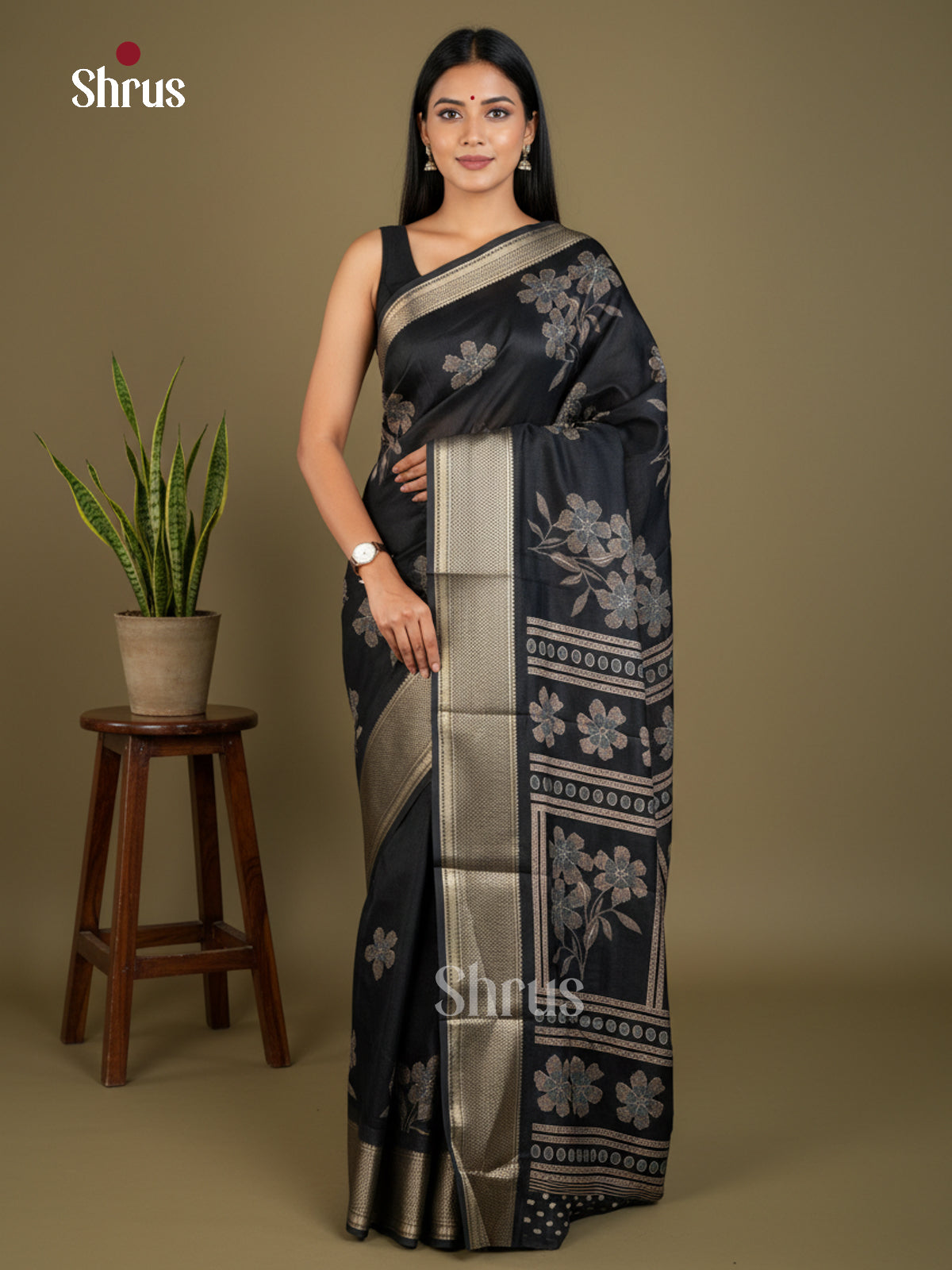 Semi Crepe Saree - EBS16666 - Shop on Shrus.com