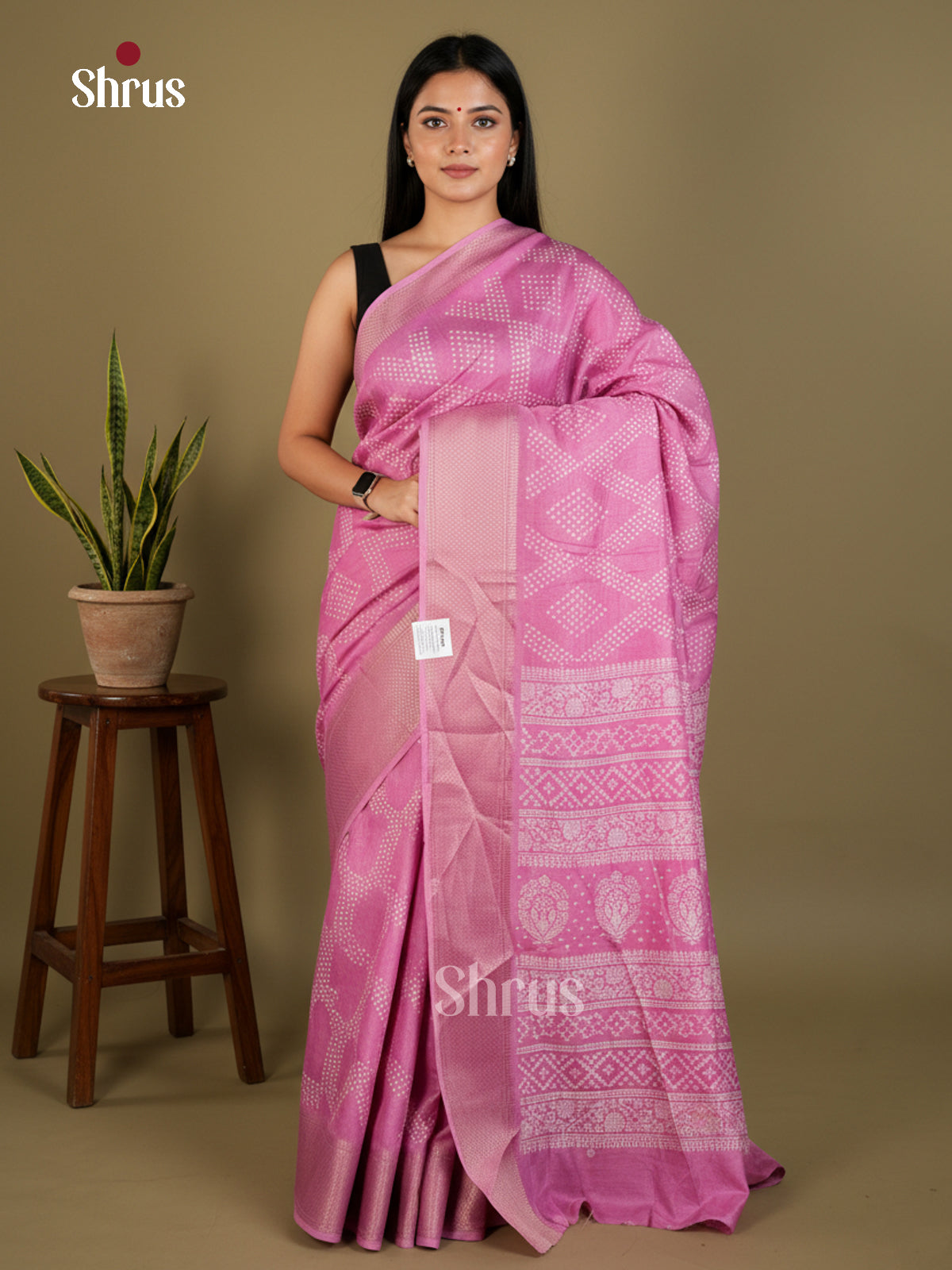 EBS16670 - Semi Crepe Saree - Shop on Shrus.com